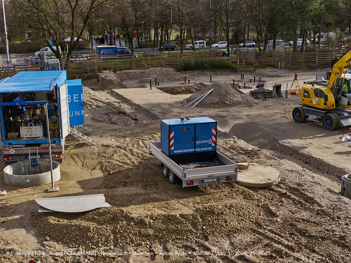 10.01.2023 - Baustelle an der Quiddestraße Haus für Kinder in Neuperlach